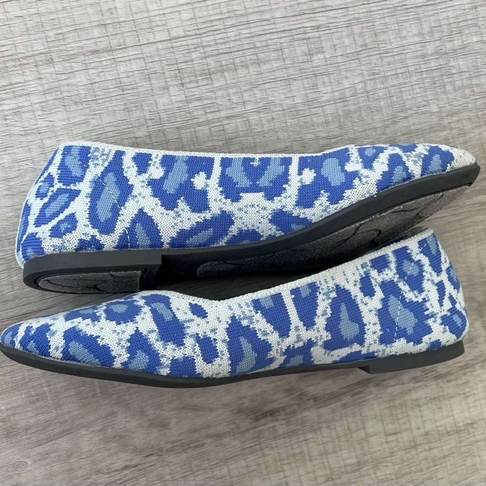 Skechers Womens Sz 5 Leopard Print Washable Knit Slip On Cleo Claw-Some Blue - Picture 10 of 13